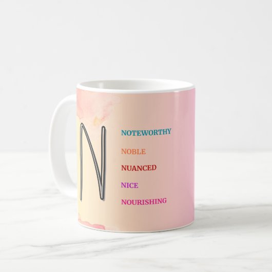 Mug "N" initial (11oz) (Devant gauche)