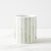 Mug N initial doré sur bandes bleu et blanc (Centre)