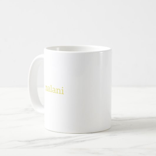 Mug N Monogramme floral initial (Devant gauche)