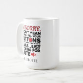 Mug N'a pas voulu dire de pousser vos boutons Coworker (Devant gauche)