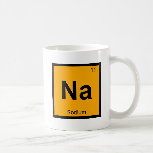 Mug Na - Symbole périodique de la table de chimie du s (Droite)