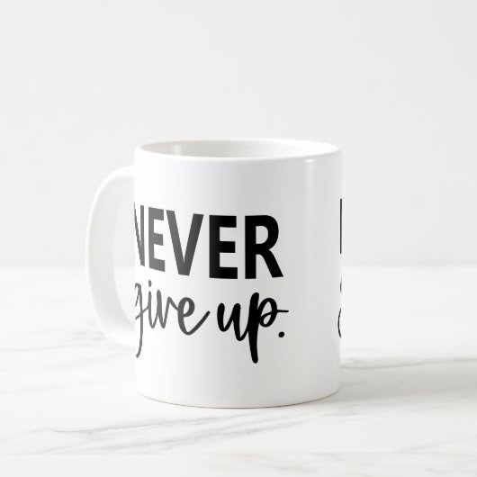 Mug N'abandonne jamais (Devant gauche)