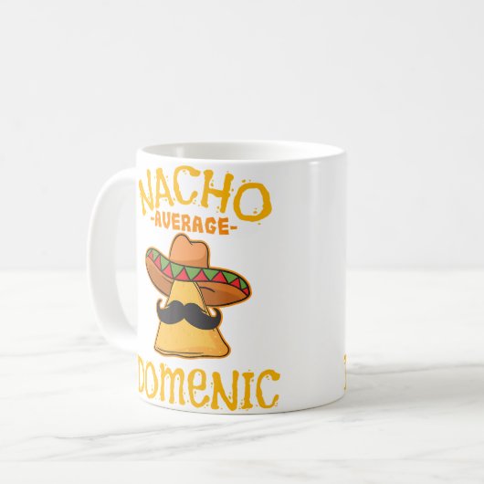 Mug Nacho Average Domenic Personalized Name Funny Taco (Devant gauche)