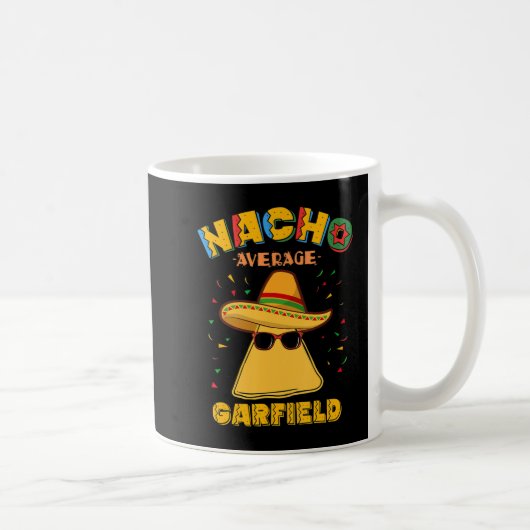Mug Nacho Garfield moyen Nom personnalisé Cinco de (Droite)