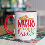 Mug Nacho Moyenne Mariée Espagnol Sombrero Funny Maria<br><div class="desc">Nacho Moyenne Mariée Espagnol Sombrero Funny Mariage Tea Coffee Mug présente le texte "Nacho Moyenne Mariée" dans amusante typographie de script moderne accentué avec un sombrero et plante de cactus. Parfait pour la mariée pour une douche nuptiale ou un jour de mariage. Conçu par Evco Studio www.zazzle.com/store/evcostudio</div>