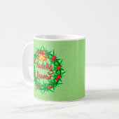 Mug Nadolig Llawen Welsh Joyeux Noël (Devant gauche)