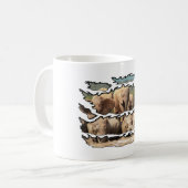 Mug Nage d'éléphant sauvage déchiré (Devant gauche)