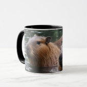 Mug Nage des capybaras dans la rivière, (Devant gauche)