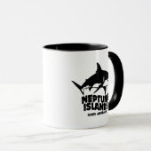 Mug Nager avec des requins blancs des îles Neptune (Devant droit)