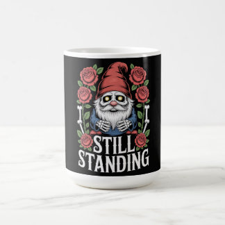 Mug Nain de jardin squelette avec roses et texte