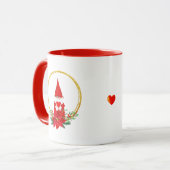 Mug Nain mignon et couronne de Noël (Devant gauche)