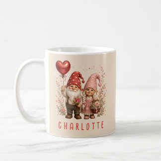 Mug Nains de la Saint-Valentin floraux personnalisés