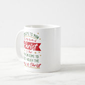 Mug Naissance et Croix de Jésus Christ Foi de Noël  (Devant gauche)
