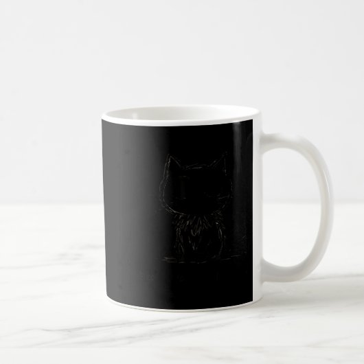 Mug Naive Sy Cat Doodle Funny Meow Pun Art  (Droite)