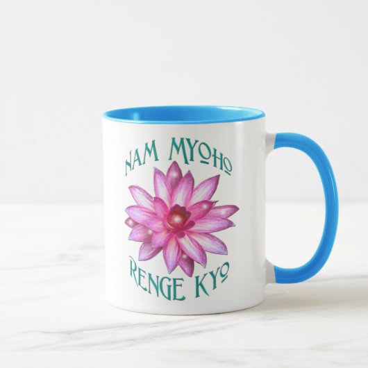 Mug Nam Myoho Renge Kyo avec la conception de fleur de (Droite)