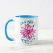 Mug Nam Myoho Renge Kyo avec la conception de fleur de (Gauche)
