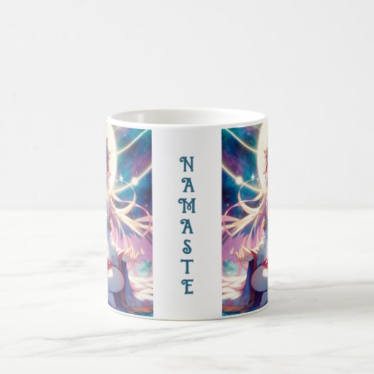 Mug Namaste Anime Girl Meditating (Centre)
