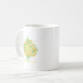 Mug Namaste - je cintre à vous (en vert) (Devant gauche)