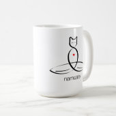 Mug Namaste - Texte de style régulier. (Devant droit)