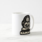 Mug Namaste Yoga chat dans un bouddha pose Chemise Tri (Devant droit)
