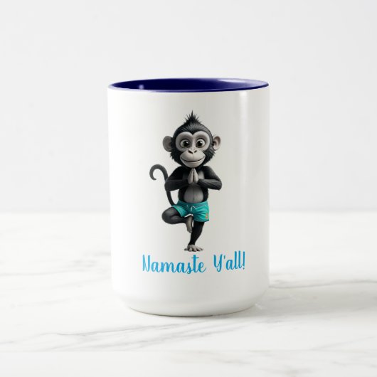 Mug Namaste Yoga du Singe (Centre)