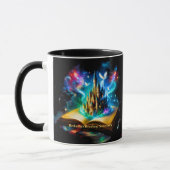 Mug Name, Fantasy Castle Book Novel Reading Sanctuary (Gauche)