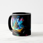 Mug Name, Fantasy Castle Book Novel Reading Sanctuary (Devant gauche)