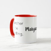 Mug Name || I'd rather be Crafting Quote Red Combo (Devant gauche)