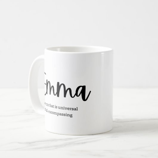 Mug Name meaning: Emma (Devant gauche)