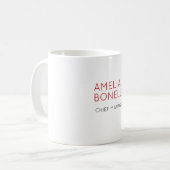 Mug Name Modern Minimalist Professional Plain Casual (Devant gauche)