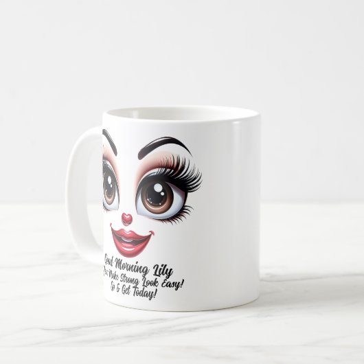 Mug Name Motivation Lily Fabulous Eyes Funny Face (Devant gauche)