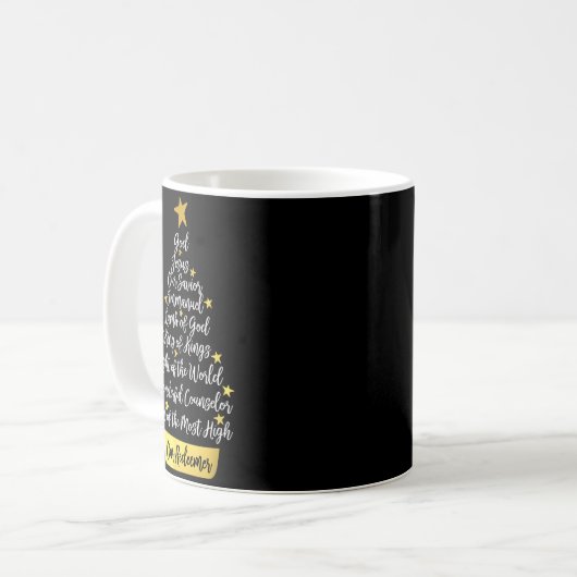 Mug Names Of Jesus Christian Faith Christmas Tree (Devant gauche)