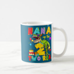 Mug Nana des deux rex garçon de 2 ans d'anniversaire d