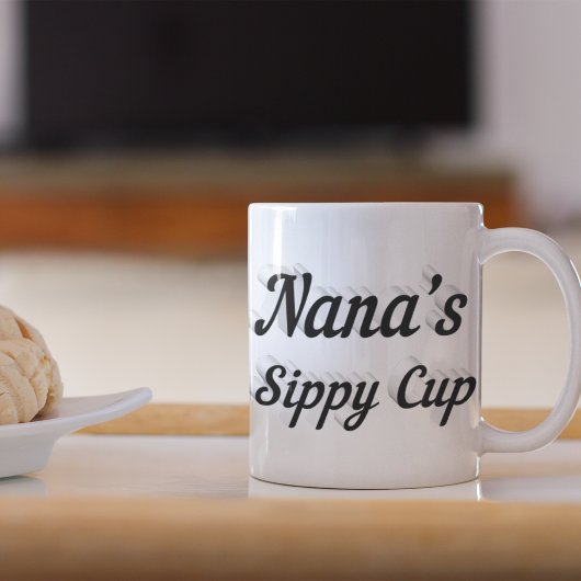 Mug Nana drôle café citation moitié noir