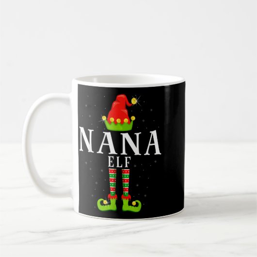 Mug Nana Elf Christmas Matching Xmas Pajama (Gauche)