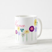 Mug Nana - fleurs lumineuses pour elle (Devant droit)