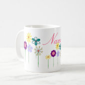 Mug Nana - fleurs lumineuses pour elle (Devant gauche)