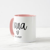 Mug Nana Fondée 2027, Annonce de Bébé (Devant gauche)