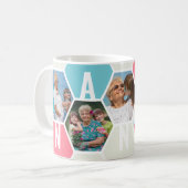 Mug Nanna 5 Photo modifiable 5 lettres Honeycomb (Devant gauche)