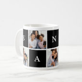 Mug Nanny grand-mère 5 Photo Collage Café (Devant gauche)
