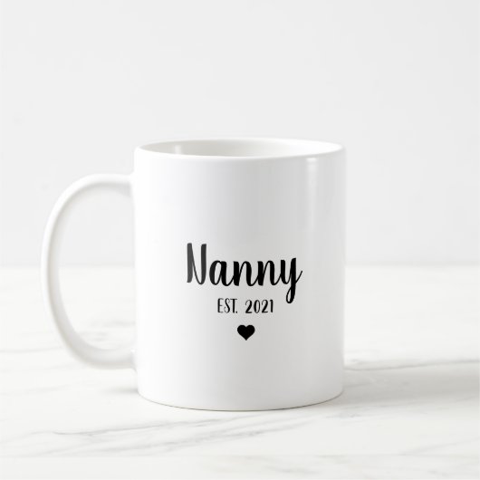 Mug Nanny Grandma Grossesse Faire-part bébé révélation (Gauche)