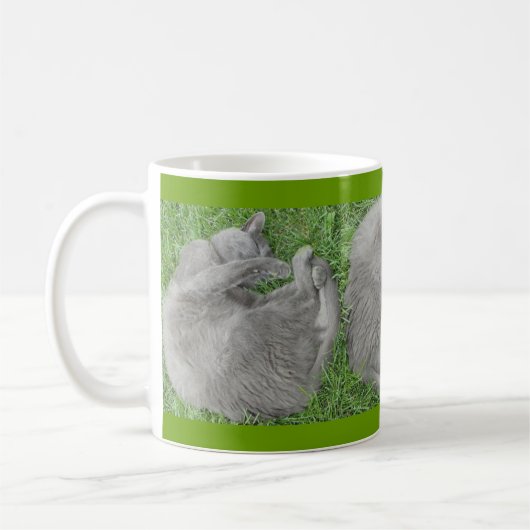 Mug Nap de chat gris (Gauche)