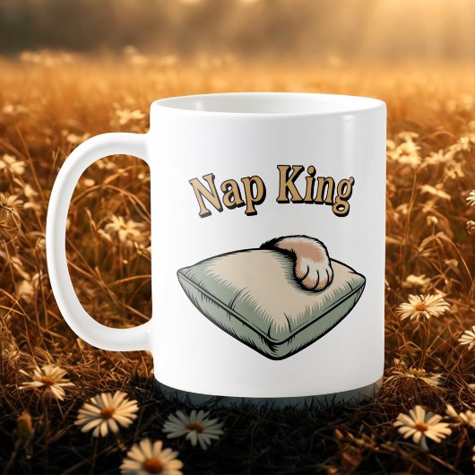 Mug Nap King | Cozy Dog Dad Humor  