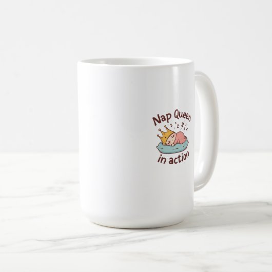 Mug Nap Queen in Action Baby Design (Devant droit)