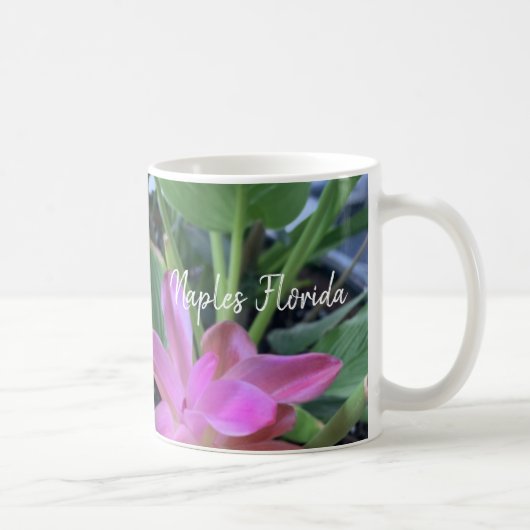 Mug Naples Florida Fleurs tropicales (Droite)