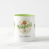 Mug Naples Italie Rétro Vésuve Et Pizza Vintage (Centre)