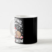 Mug Napng Through The Snow Funny Sloth Candy Cane Xmas (Devant gauche)