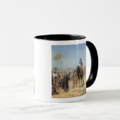 Mug Napoléon arrivant à une oasis d'Egyptien (l'huile (Devant droit)