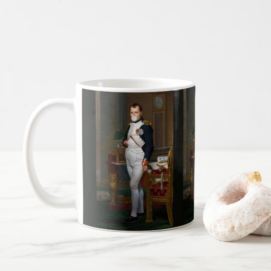 Mug Napoléon Bonaparte soufflant une gomme à bulle bla (Avec donut)
