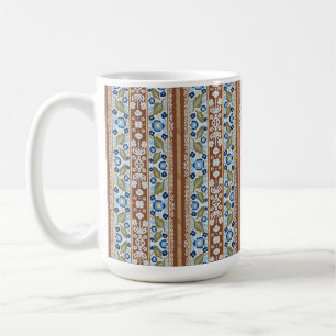 Mug Nappe à rayures florales inspirée de la vintage fr